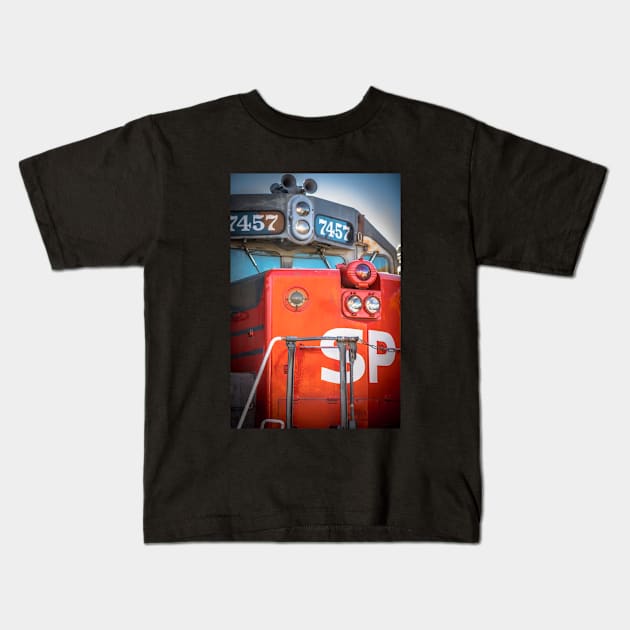 Southern Pacific Front end Friday Kids T-Shirt by Bonita Vista Photography